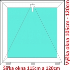 Plastová okna S SOFT šířka 115 a 120cm x výška 105-120cm 